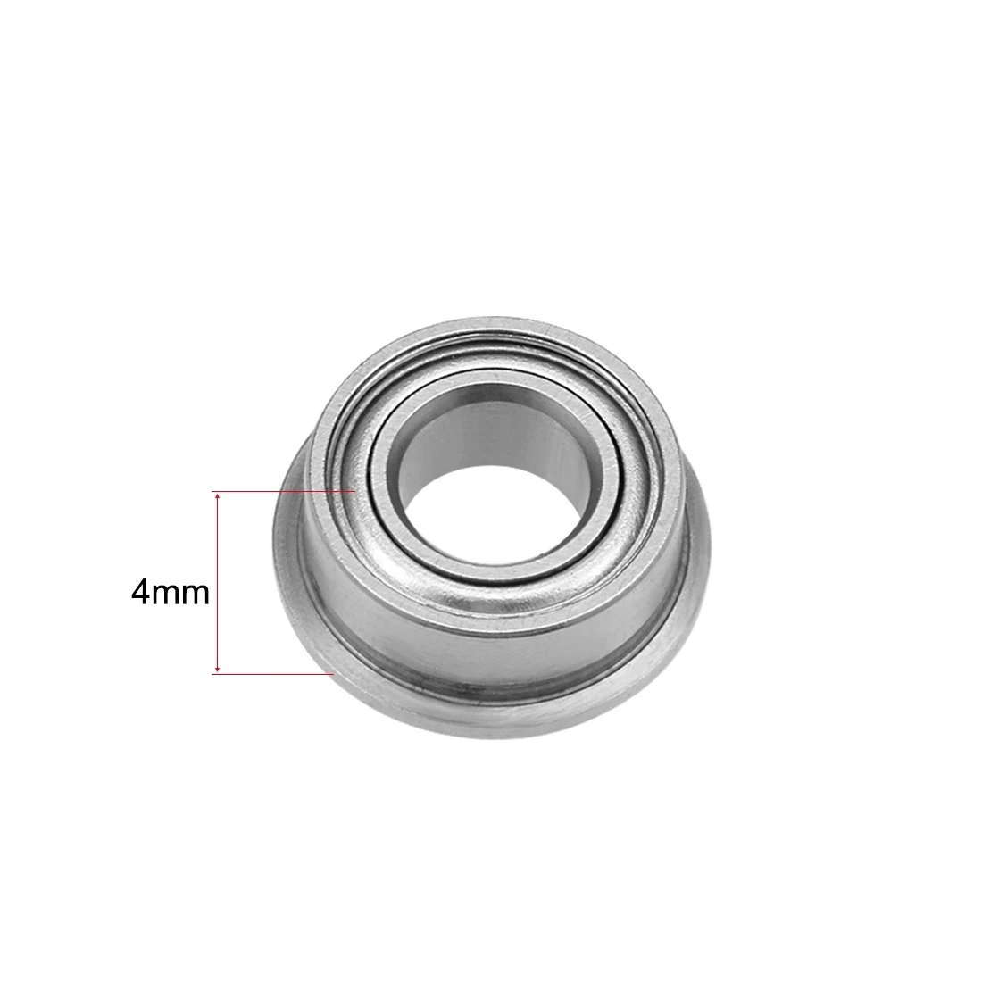 MF105zz Deep Groove Flange Ball Bearings 10Pcs 5x10x4mm Double Shielded Miniature Flanged for 3D Printer