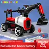 Children'S Four-Wheel Electric Excavator Engineering Vehicle Car Sliding 1-6 Year Male And Female Baby Toy Car With Music Light 1