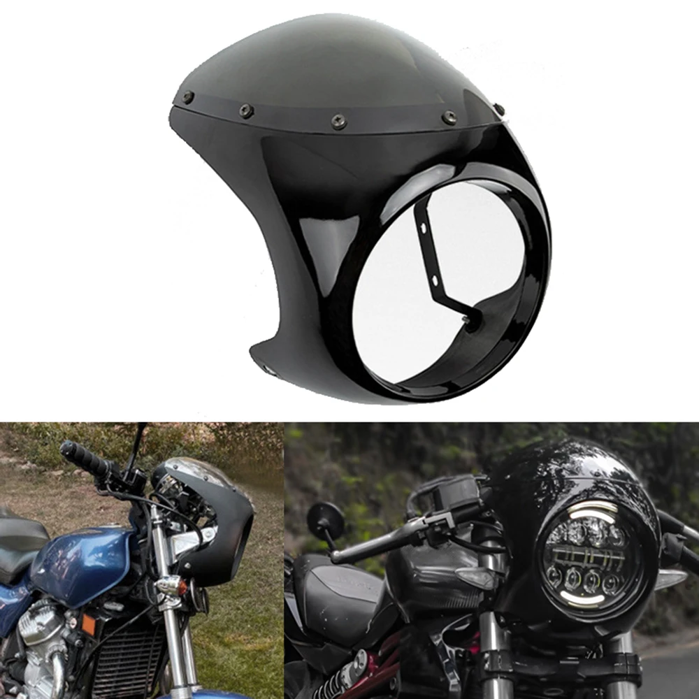 7inch Headlight Handlebar Fairing Windshield Kits For Harley Sportster Bobber Touring Honda Motorcycle Universal Cafe Racer