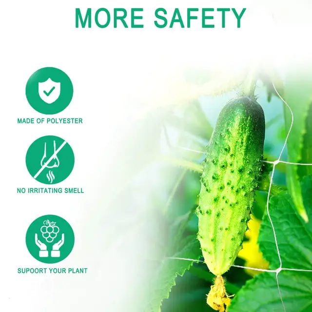 Plastic Trellis Netting Heavy-Duty Garden Netting Roll for Climbing Plants Melons Vegetables and Grape Rack 5