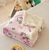 Hello Kitty Sanrio Blanket Modern Printed Anime Furry Custom Luxury Plush Blankets Throw Baby Winter Fleece Microfiber Fabric 2