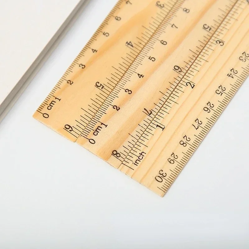15/20/30cm Wooden Straight Rulers Drawing Tool Desk Accessories Student Teacher Stationery School Office Supplies straight ruler drawing ruler ruler set
