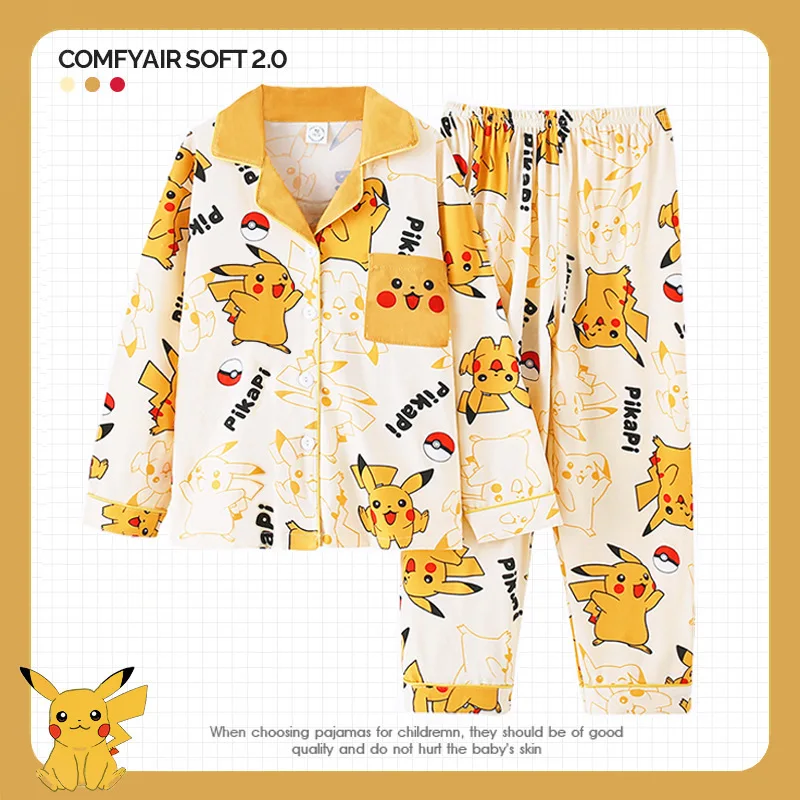 Spring and Autumn New Cardigans for Girls and Children Kids Girls Clothes Long Sleeved Imitation Cotton Pajamas for Boys Pajama 3