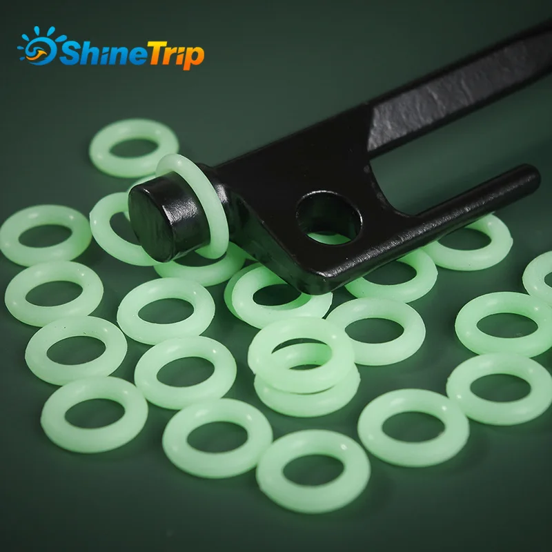 

ShineTrip A272 Fishing Rod Ring Fluorescent Night Light Outdoor Camping Accessories Ground O-shaped Silicone Tent Nail Ring