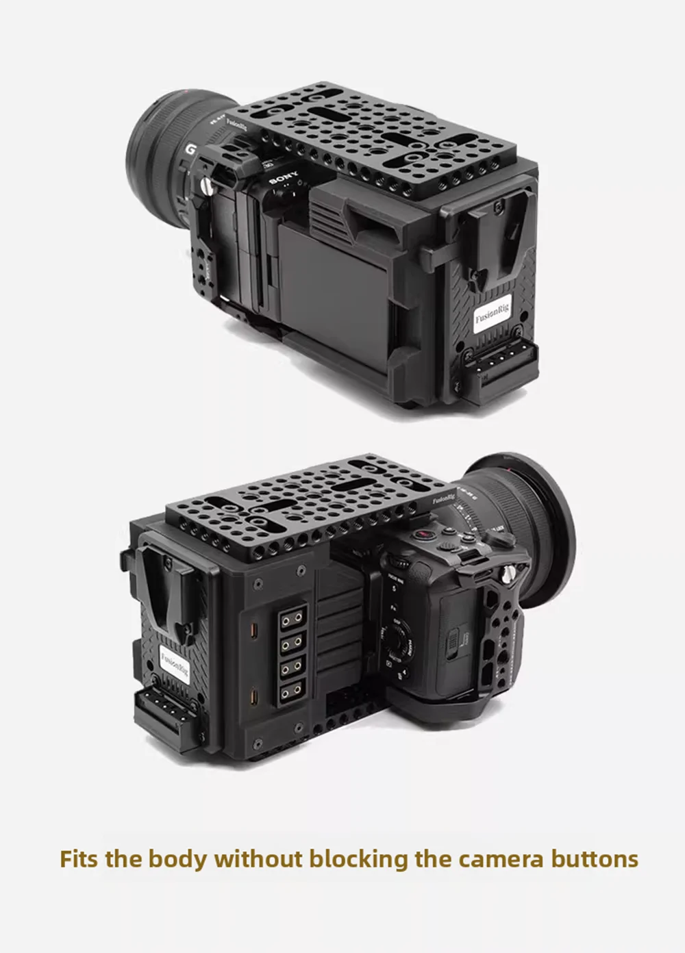 FusionRig Kamerakäfig-Erweiterungsmodul für Sony FX3 FX30 Kameras – Detail 2