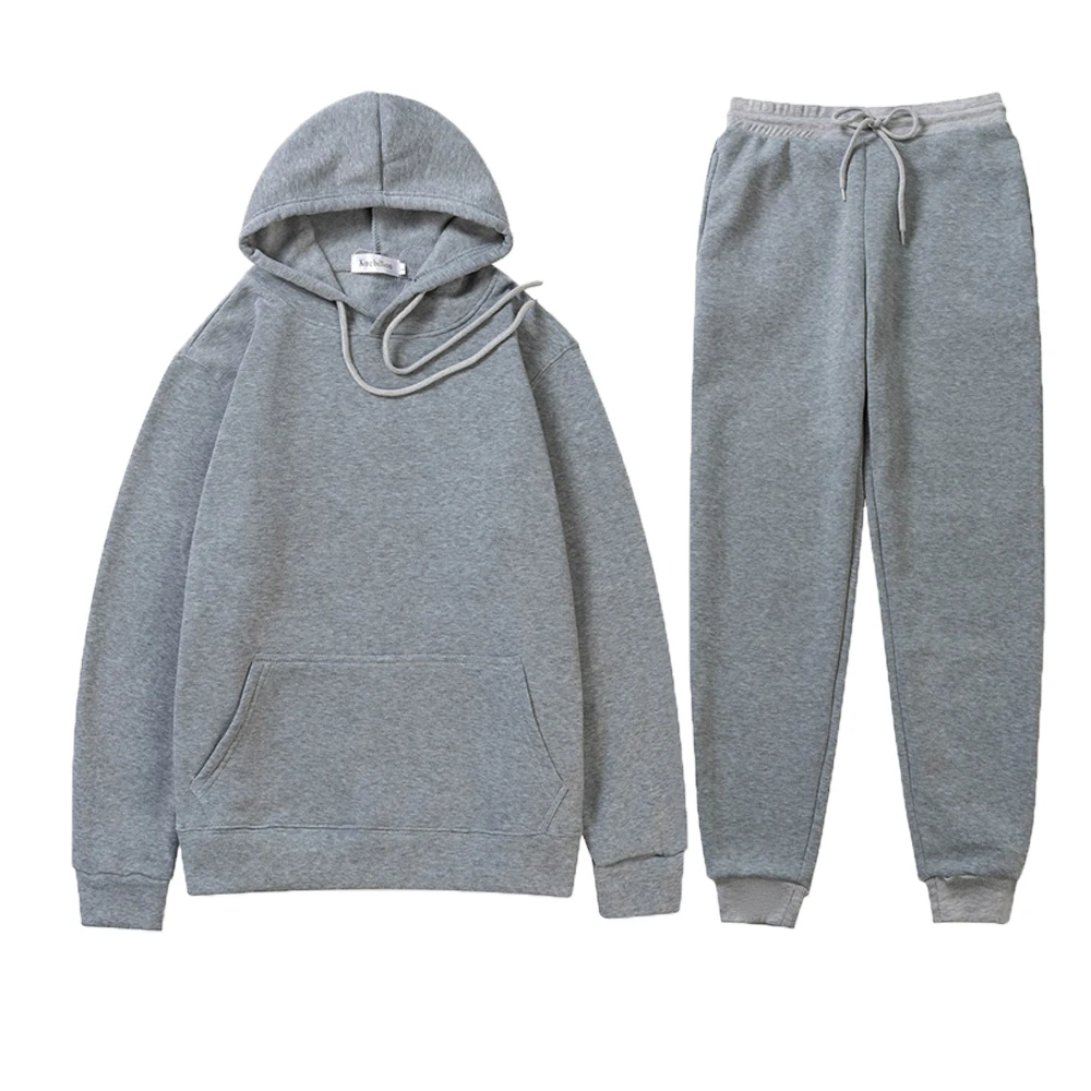 Two Piece Set Women/Men Hoodies+Pants Autumn Winter Hooded Sweatshirt Sweatpants Loose Set Hoodie Pant Hip Hop Pullover Hoody comfy hoodie