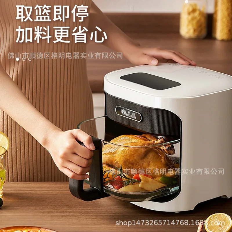 Glass Inner Tank Steam Air Fryer Multi-Function Home Use Oven Integrated Electric Deep Fat Fryer GEMING 8L Capacity