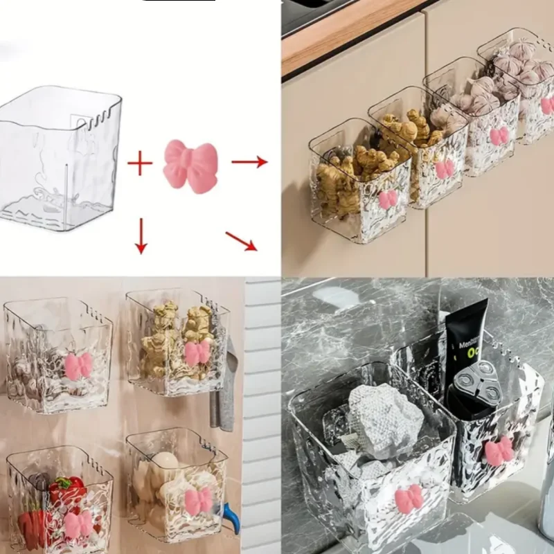 1Pc/Wasarded Towel Storage Box Wall-Mounted Bathroom Storage Rack Toilet Washbasin Washbasin Bathroom Various Artifacts