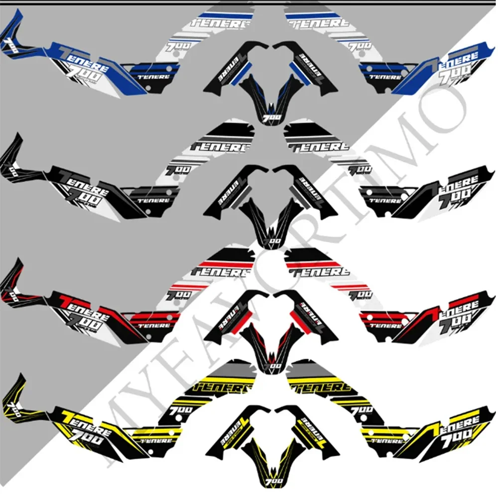 Tank Pads Stickers Decal FOR YAMAHA Tenere T700 XTZ 700 T7 XT Protection Set Kit Handshield Wind Deflector