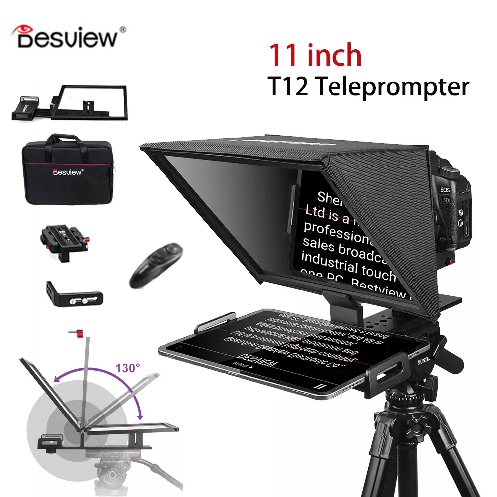 Bestview Teleprompter plegable T12 para tableta de 11 pulgadas, iPad