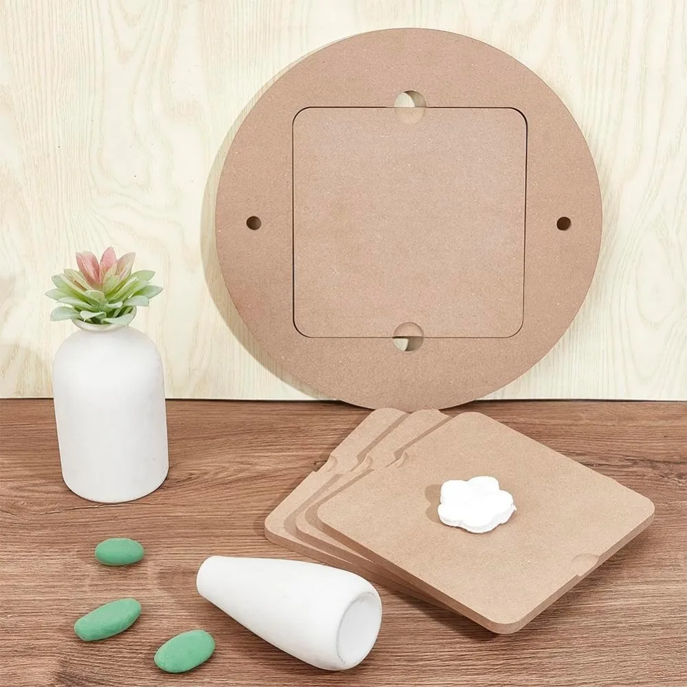 11.8inch Diameter Pottery Wheel Bats with 4pcs Square Inner Bats Pre Drilled Round Clay Throwing for Potters Clay Artists pottery tools clay sculpting tools pottery sculpting tools clay craft tool