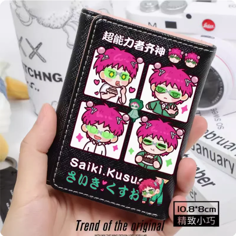Anime Saiki Kusuo Fashion Wallets PU Purse Card Holder Hasp Money Bag Cosplay Gift B1254