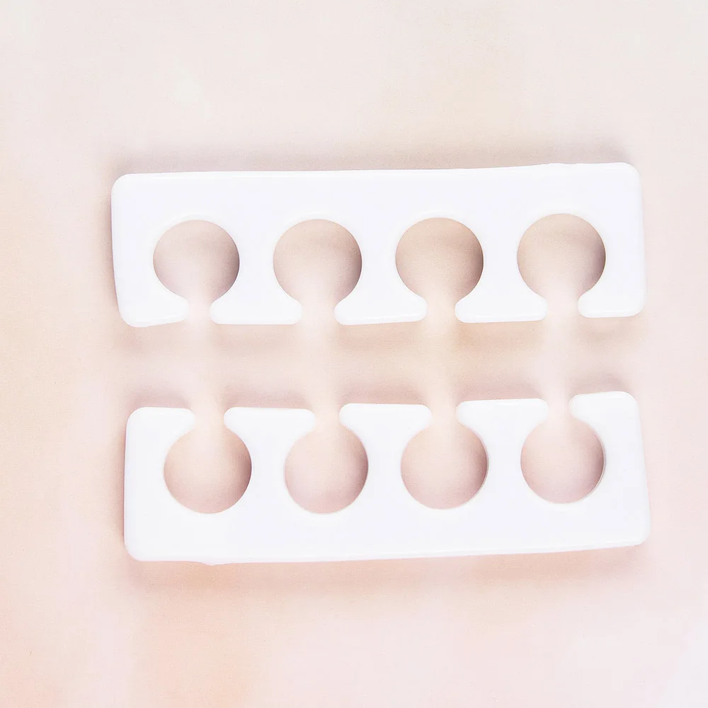 2Pcs Soft Silicone Finger Toe Separator Fixation 4 Colors Feet Care Nail Tools Manicure Pedicure Foot Braces Support Beauty Tool