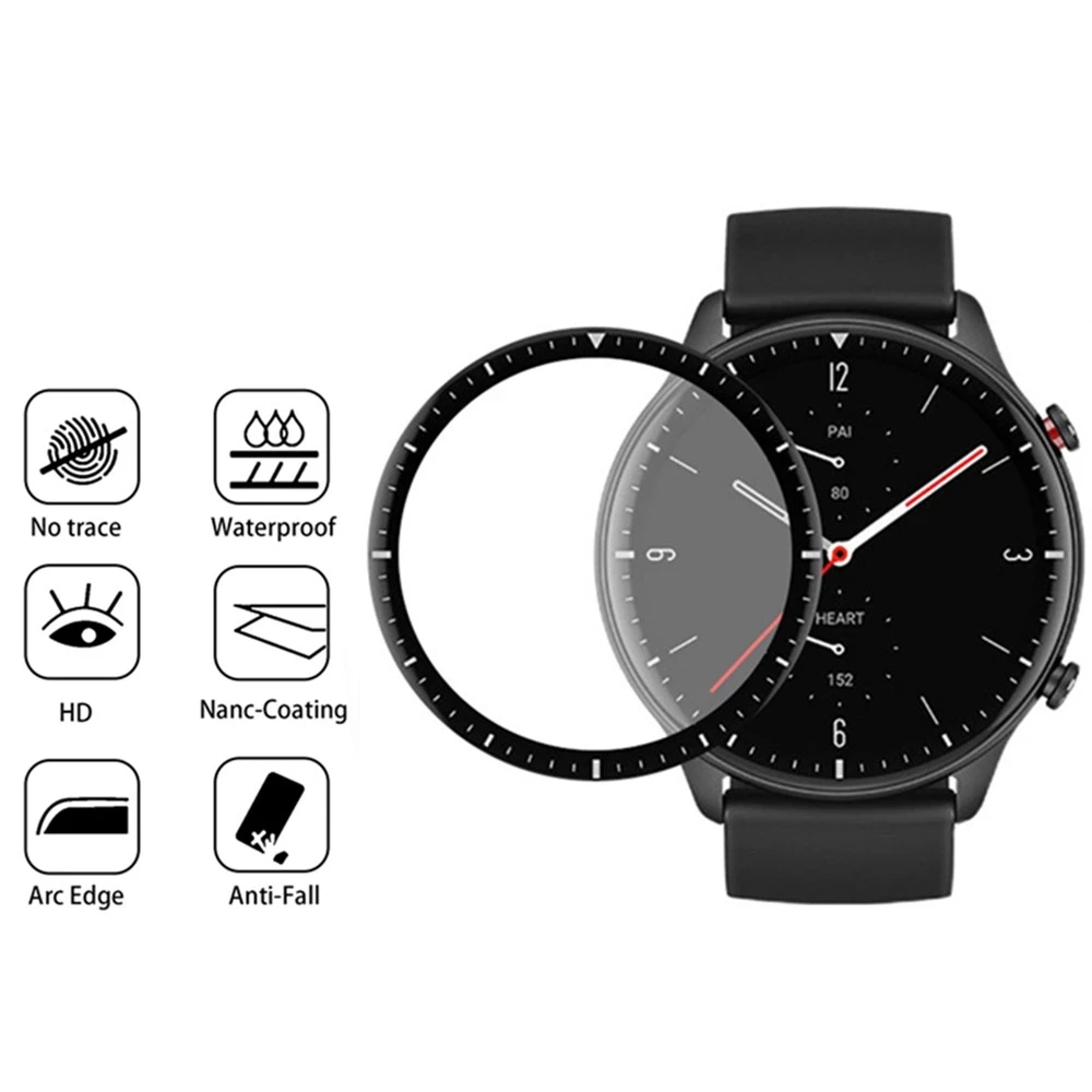Watch Screen Protector 9D Tempered Soft Glass For XiaoMi HuaMi Amazfit BiP S U Pro GTS 2 E Mini