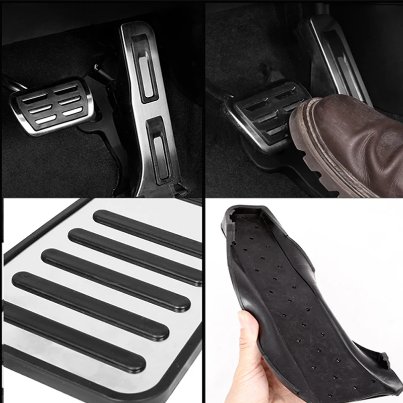 For Xiaopeng Xpeng G9 P7-Brake Accelerator Main DriverRest Pedal Aluminium Alloy Silvery Car Accessories