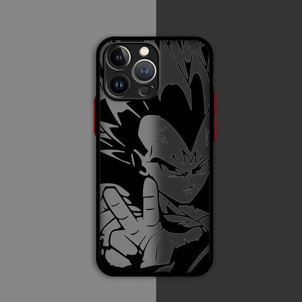 thumbnail image 1 of Funda mate para Apple iPhone 11, 15, 14 Pro Max, 13, 12 Mini, 7, 8 Plus, XR, X, XS, SE, 6, 6S, carcasa negra, hombre genial, Anime, DBZ, 1 of 5