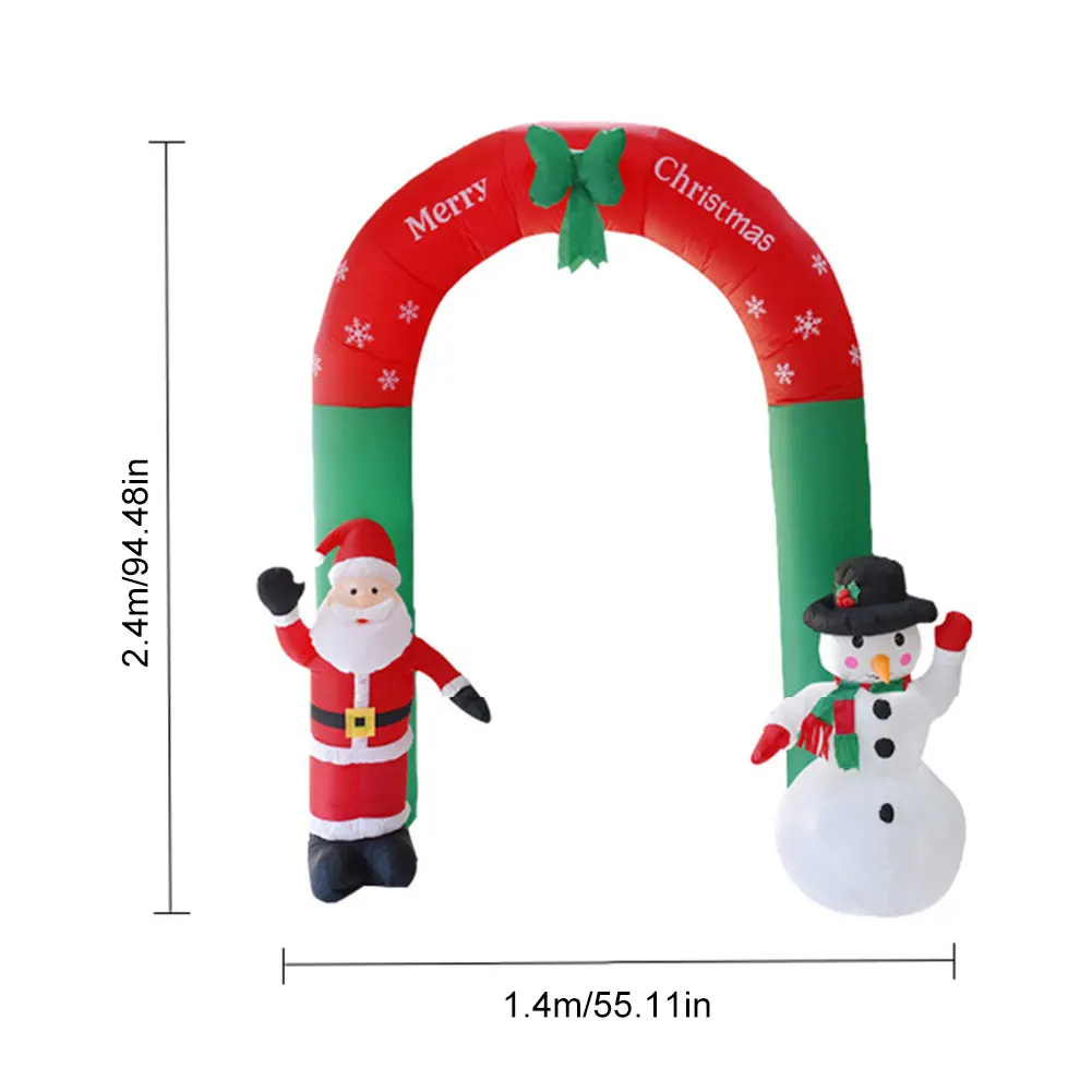 Christmas Decor Inflatables Archway Outdoor Decorations with LED Lights Arch Blow Up Yard Decoration Lighted Inflatable Decor images - 6