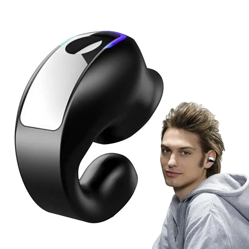 Фото 1 шт. Gd28 наушники с костной проводимостью, совместимые с Bluetooth 5,3, зажим для ушей, легкие деловые спортивные наушники №2