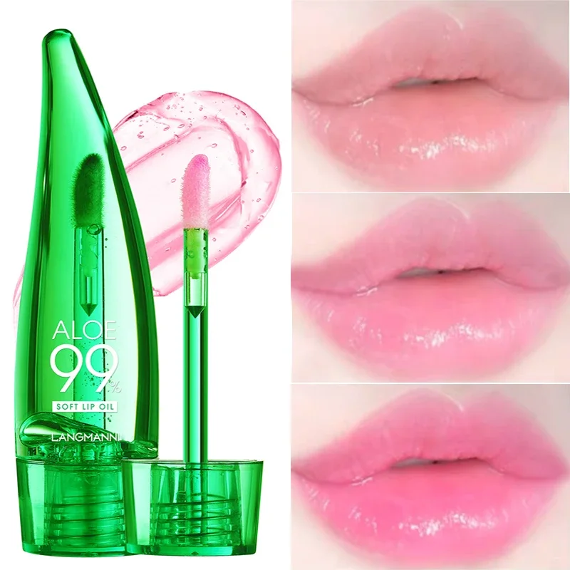 

Moisturizing Natural Aloe Vera Color Changing Lip Gloss Long Lasting Nutritious Lips Care Temperature Change Lip Balm Lipsticks