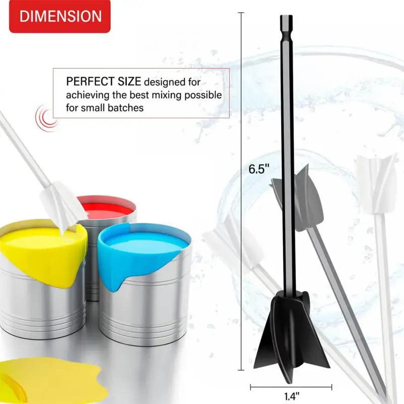 High-quality Brand New Paint Mixer Bit Stirring Rod Red+Silver Pigment  Mixing Paddle Electric Drill Attachment - AliExpress