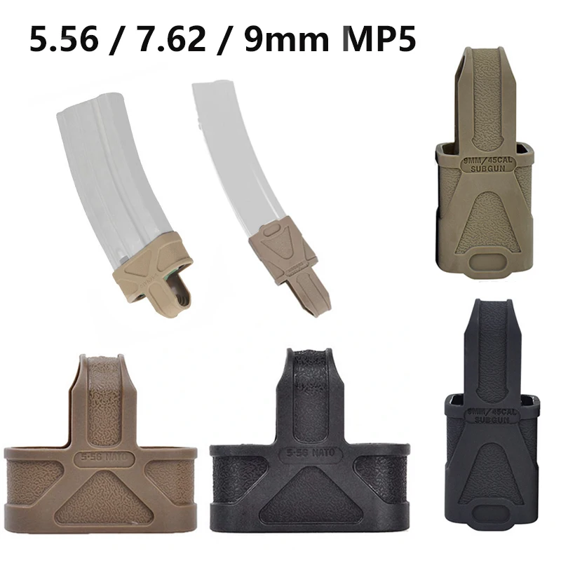 

10PCS Tactical 9mm 5.56 7.62 Rubber Cage Loops Fast Mag Pull For M4 M16 AK Magazine Assist Shooting Hunting CS Wargame