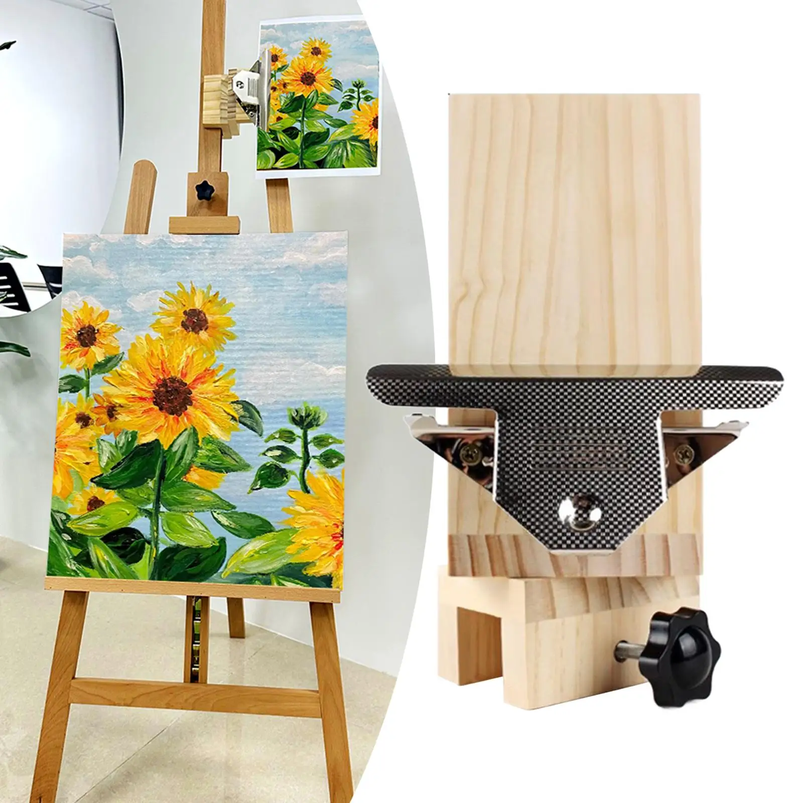 Painting Easel Clamp Palette Clip Wood Classroom Sturdy Painting Copy Clip Multiuse for Children Boys Girls