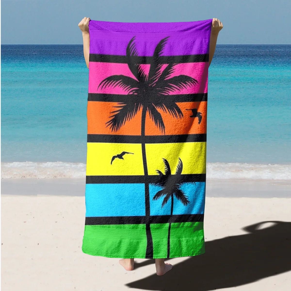 Serviettes de plage à motifs imprimés douces pour la piscine_voghion.com