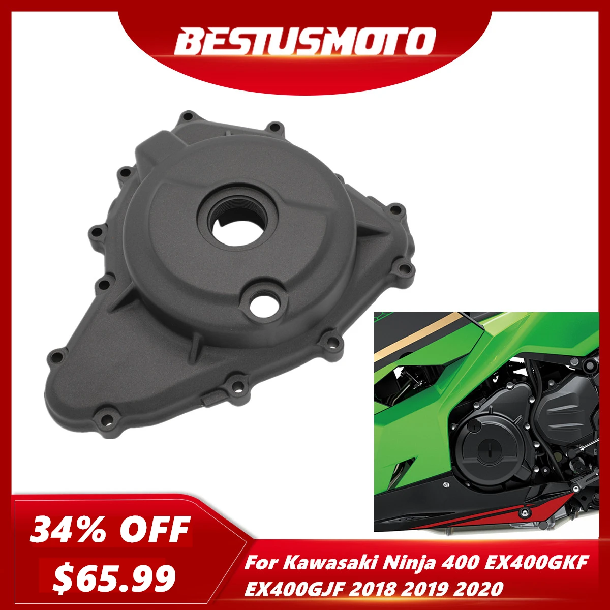 Motorcycle Engine Stator Cover Crankcase For Kawasaki Ninja 400
