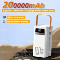 120W Super Fast Power Bank 200000mAh Large Capacity Outdoor Mobile Power Supply Supports 7 Devices to Charge At The Same Time 1
