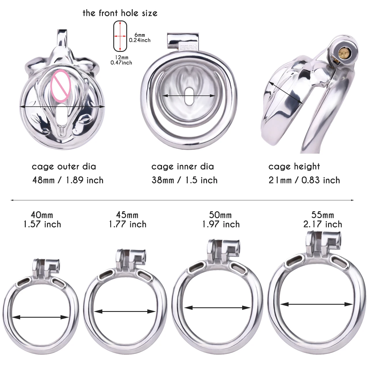 FRRK Simulation Vagina Cock Cage Stainless Steel Chastity Lock Man Chastity Belt Man's Sex Products 남자 정조대 Penis Ring Sexy Shop