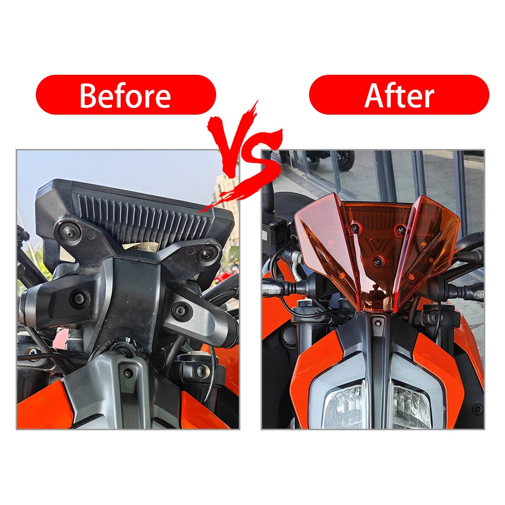 BDDXWSM Motorfietswindscherm/winddeflector Voor Duke 390 250