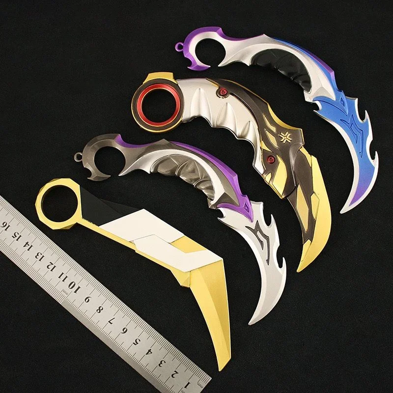 Valorant Championships Karambit Metal Model EP5 Prime Vandal Claw Knife Alloy Craft Model Game Jett Kunai Collectible Toys Knife 5