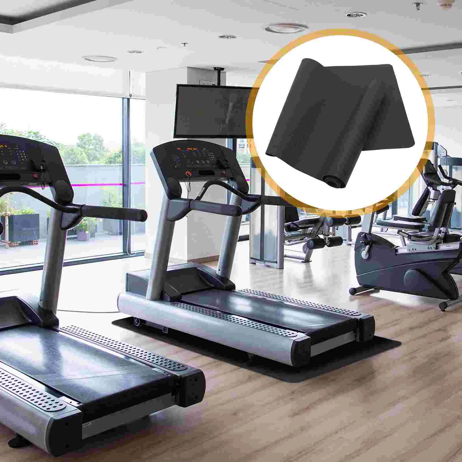 Bike Floor Mat Exercise Bike Mats, Treadmill Soundproof And Shock