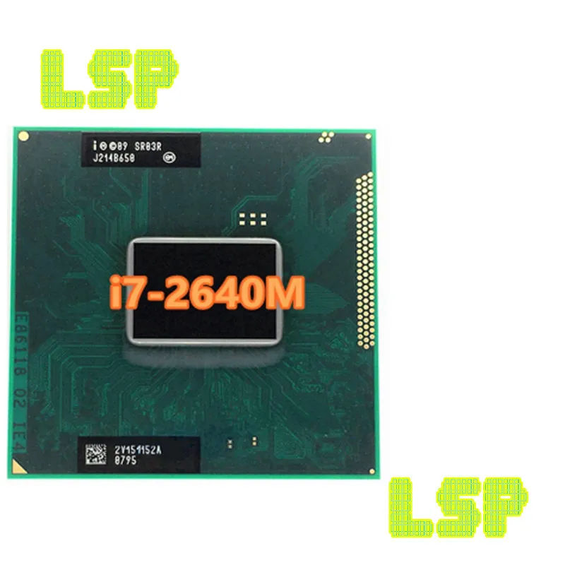 

Процессор Intel Core i7-2640M i7 2640M SR03R, процессор для ноутбука 2,8, двухъядерный, четырехпоточный, ГГц, разъем G2 / rPGA988B