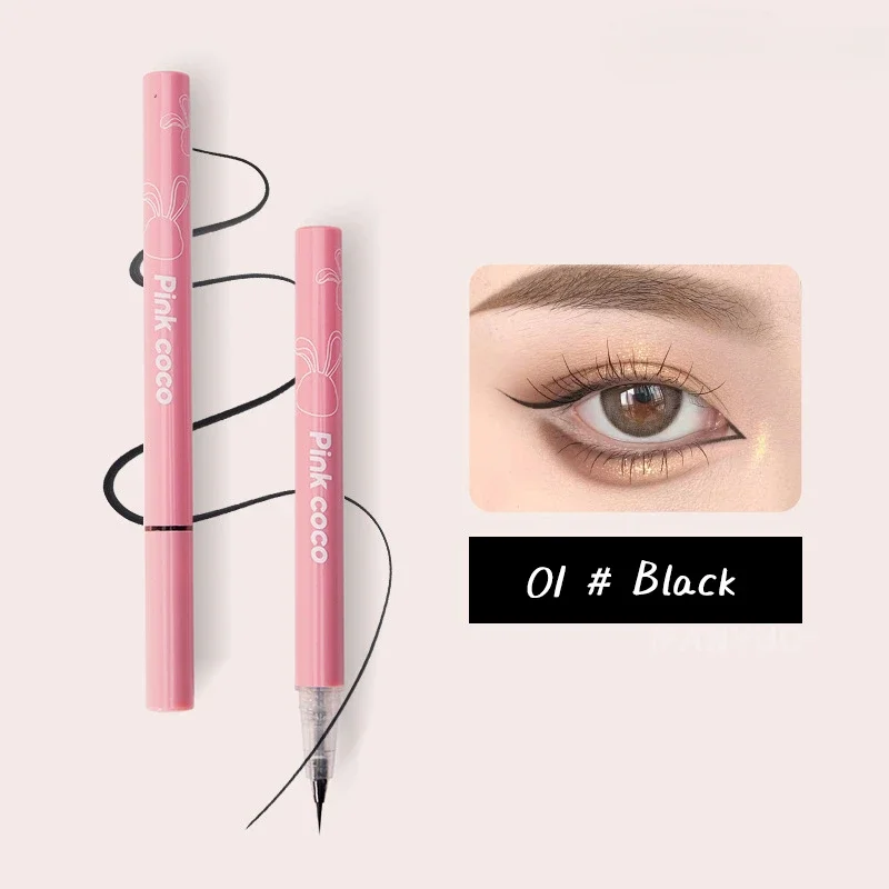Liquid Eyeliner Eyeliner Pencil Makeup Pen Ultra Fine Waterproof Smudgeproof Quick Drying 12 Hours Wear