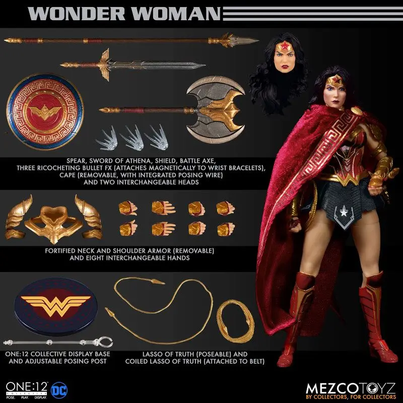 

Original MEZCO ONE:12 Collective Comics: Modern Wonder Woman 1/12 In Stock Anime Action Collection Model Toys