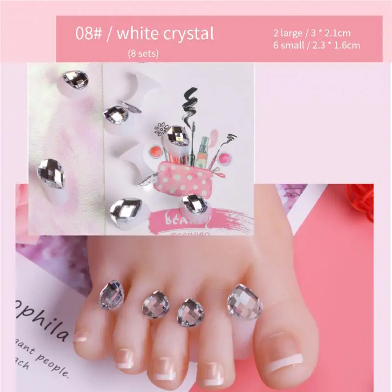 8 Pcs Soft Silicone Toe Separator Foot Finger Divider Form Manicure Pedicure Care Nail Art Tool Flower Holder Accessory nail art tools toe separators toe spreader finger toe separator