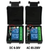433MHz rf Remote Control DC 12V 24V 220V 2CH Relay Receiver for universal Garage Door Light LED Fanner Motor Signal transmission 1
