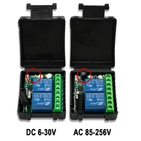 433MHz rf Remote Control DC 12V 24V 220V 2CH Relay Receiver for universal Garage Door Light LED Fanner Motor Signal transmission 1