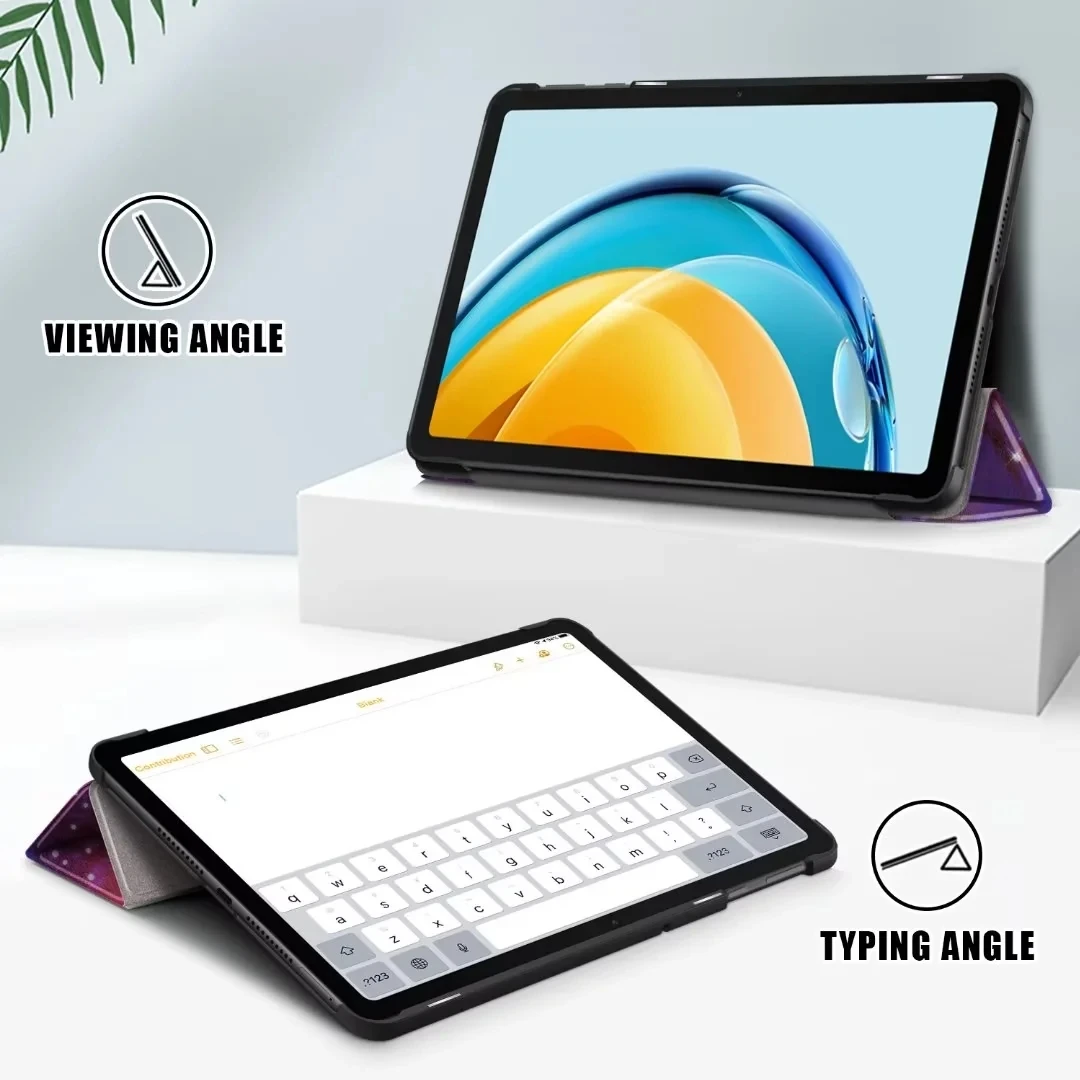 Premium Folding PU Leather Stand Protective Shell for Tablets - Smart Case, 10.4 Inch