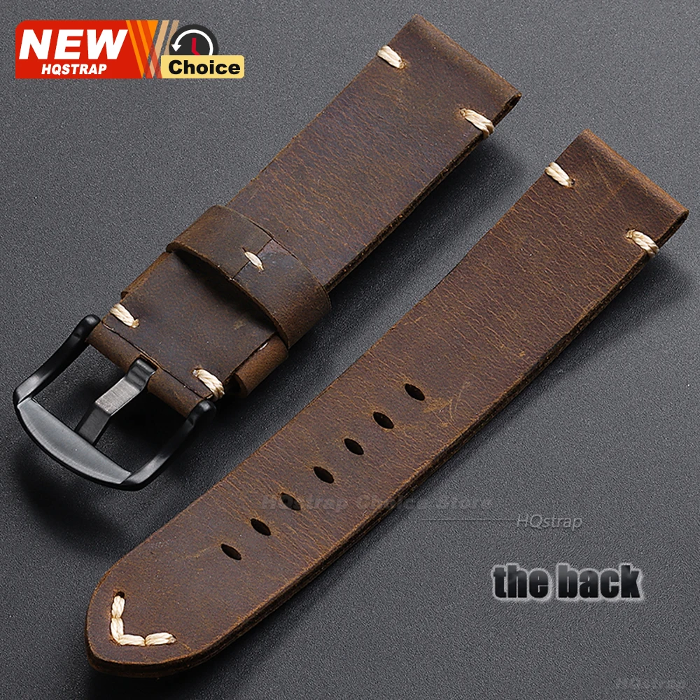 Handcrafted Vintage Leather Smartwatch Band - Universal Replacement Wristband