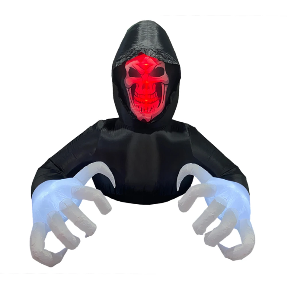 Inflatable Decoration Toy 1.8M Halloween Inflatable Horror Grim Reaper Spooky Ghost with Lights for Outdoor Garden Yard Lawn Inflatable Yard Decorations Inflatable Decoration Inflatable Toy