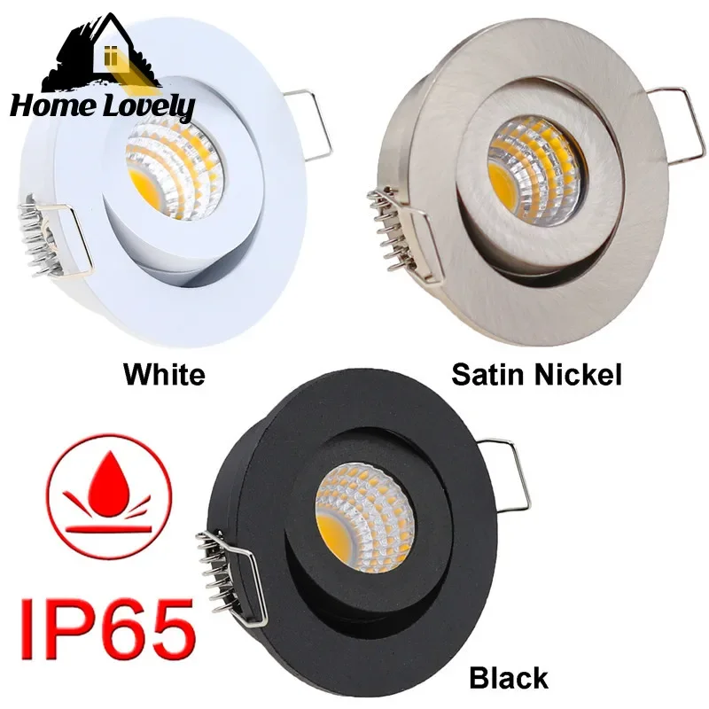 

10PCS 3W AC90-260V DC12V Led Ceiling Lamp Recessed LED Downlight Dimmable 220V 110V Warm/Cold White Round Led Spot Light