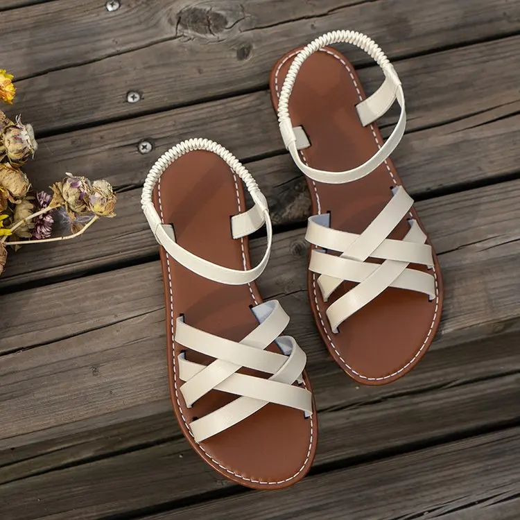 Minimalist Women's Summer Flat Sandals With Bowknot Round Toe_voghion.com
