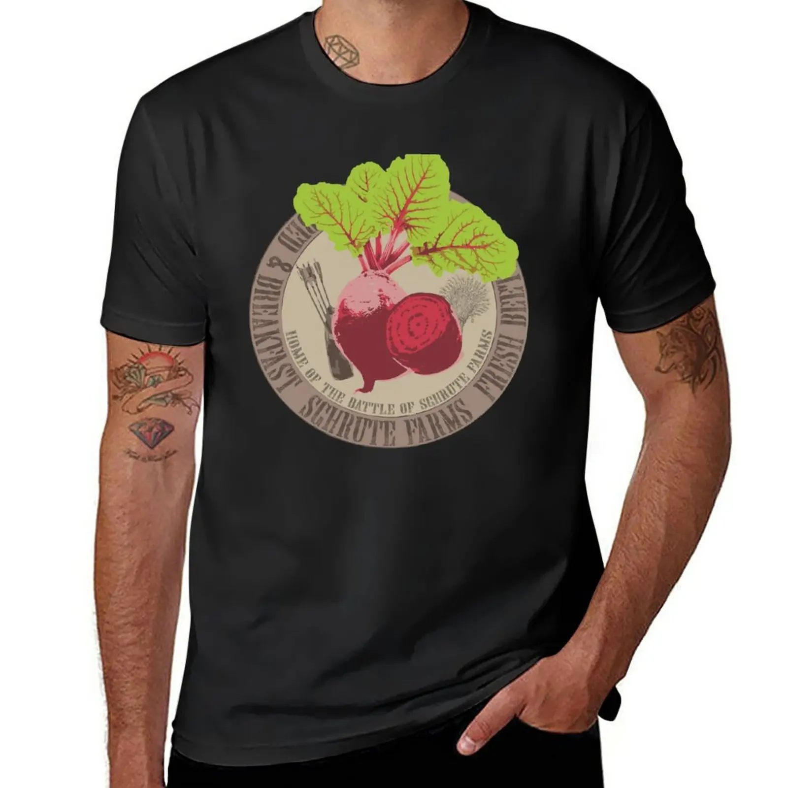 

The Office: Schrute Farms T-Shirt animal prinfor boys hippie clothes vintage T-shirts for men cotton