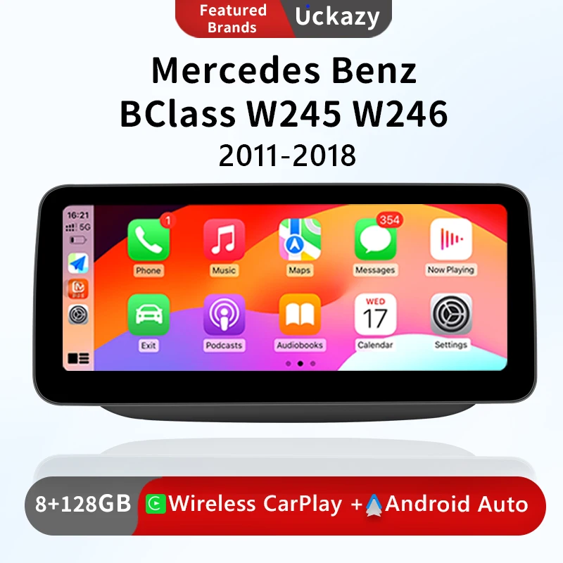 

1920*720 Wireless Carplay Android 12 Car Radio For Mercedes-benz W246 2011-2018 Multimedia Screen Stereo Audio 4G GPS Navigation