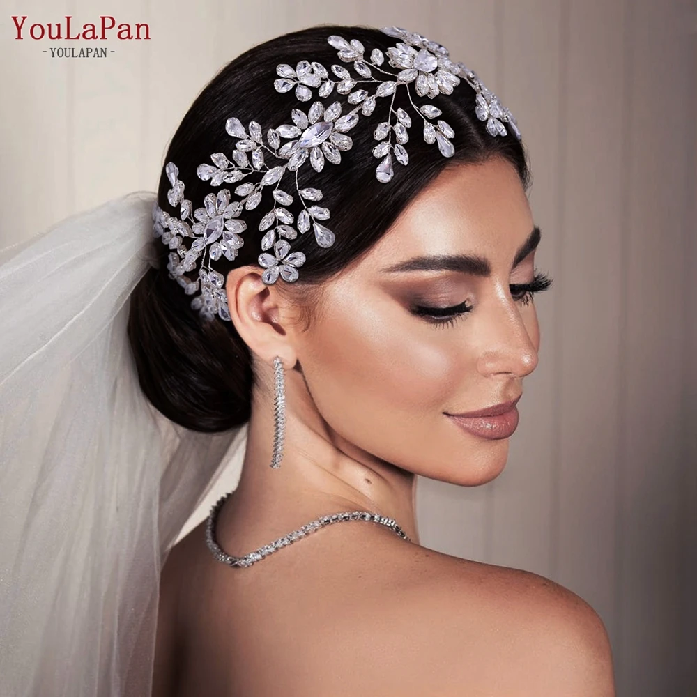 

YouLaPan Wedding Bridal Headband Women Fashion Hair Accessories Party Exquisite Headwear Bride Headpiece Handmade Jewelry HP408