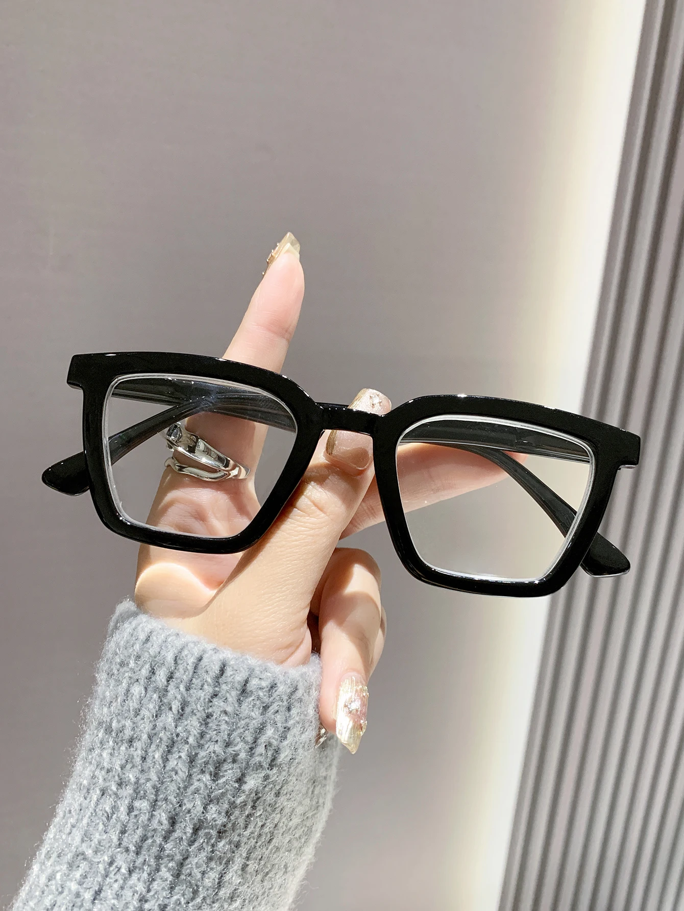 Anti-blaues Licht-Lesebrille für Damen, quadratischer Rahmen, kleiner Rahmen, Lesebrille für Herren, 2209 – Detail 4