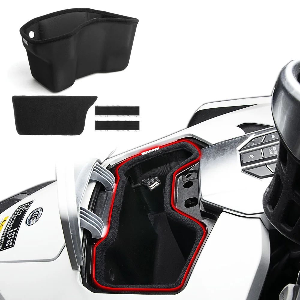 Panical Storage Box Console Box Lining Middle For Honda Gold Wing GL1800 GL1800B F6B Dct Tour-Black motorcycle accessories