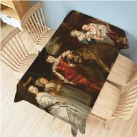 Ancient European Royal Court Lady Duchess Woman Water Resistant Cotton Linen Tablecloth Home Decoration Wall Tapestry Desk Cover 1